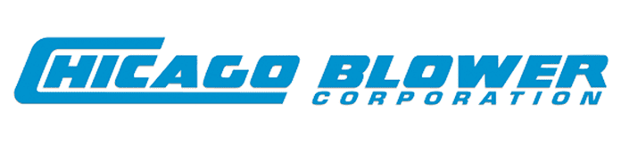 Light blue Chicago Blower Corporation logo.