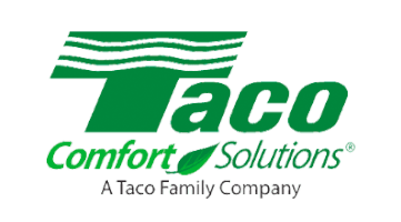 Green and transparent Taco Comfort Solutions logo with tagline "a taco family company".